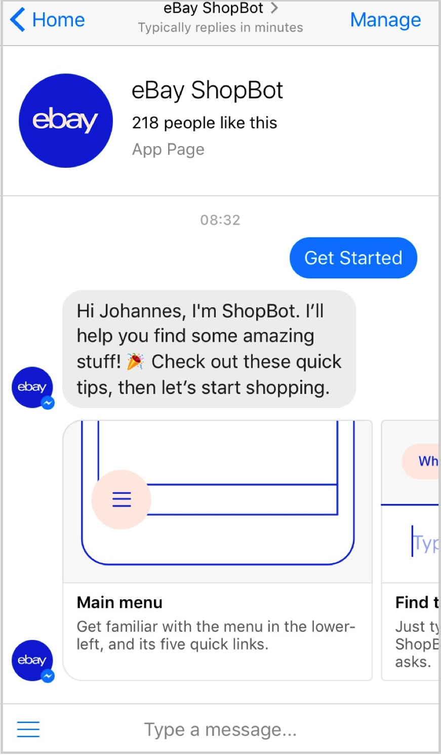 shopbot Facebook Messenger Conversation Commerce   
