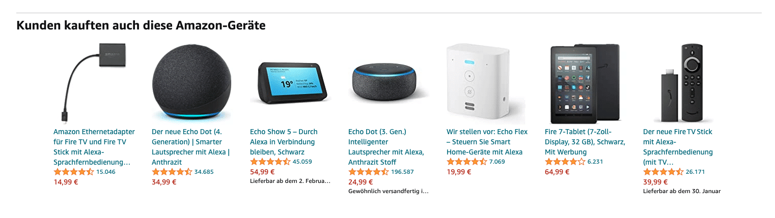 Kontext-Abhängiges Navigations-System von Amazon